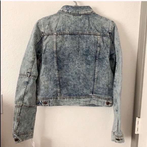 Free People Rumors Indigo Acid Wash Denim Jacket - Picture 9 of 10